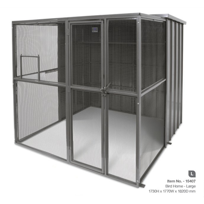 Image showcasing Outdoor Macaw Aviary - Large Durable Metal Cage - 2025 Design