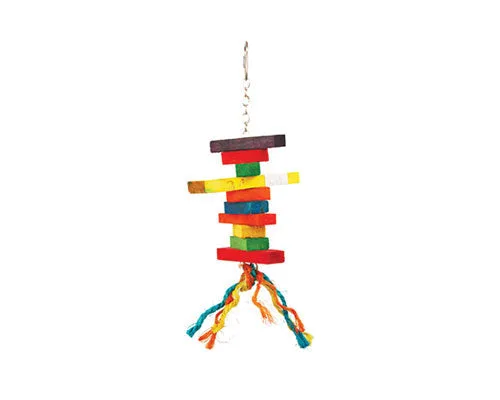 All Pet Wood & Rope Hanging Bird Toy