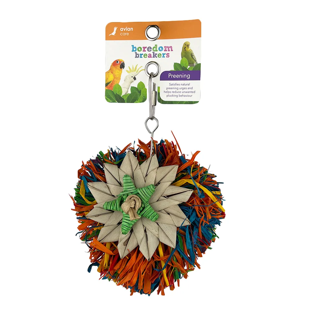 Bird Toy Rainbow Raffia Large - Image 2