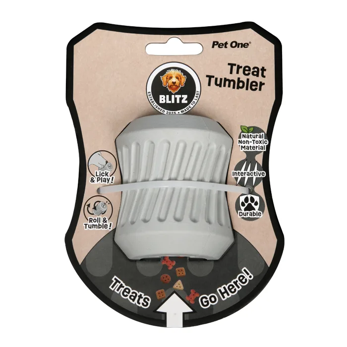 Pet One Dog Toy Blitz Rubber Treat Tumbler - 2 sizes