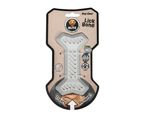 Pet One Dog Toy Blitz Rubber Lick Bone - 2 sizes
