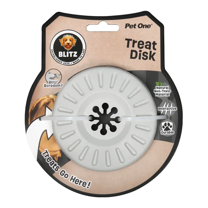 Pet One Dog Toy Blitz Rubber Treat Disk