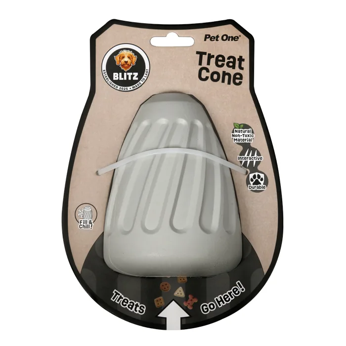 Pet One Dog Toy Blitz Rubber Treat Cone - 2 sizes